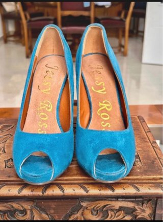 Zapatos tacón Jessy Ross Talla 38 Azul