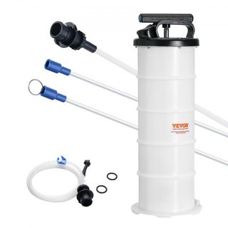 Extractor de Fluido, 1.74 Galones (6.5 Litros), Extractor de Fluido de Aceite Manual Operado a Mano con Varilla y Manguera, Bomba de Cambio de Extractor de Aceite para Evacuación de Fluidos Automo...