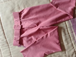 Pantalones traje rosa Zara