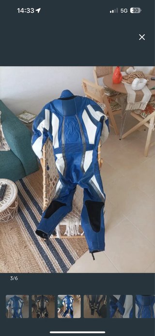 Traje Moto MQP Cuero 1 Pieza Talla 48