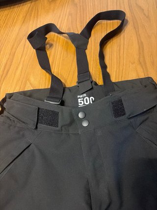 Pantalón de nieve negro con tirantes