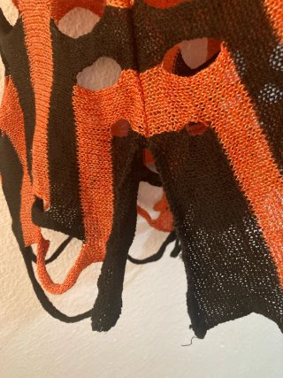 Vestido naranja y negro talla M