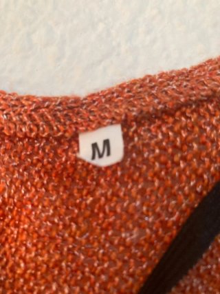 Vestido naranja y negro talla M