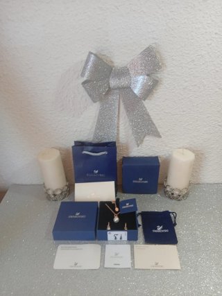 Conjunto Swarovski Nuevo Oro Blanco