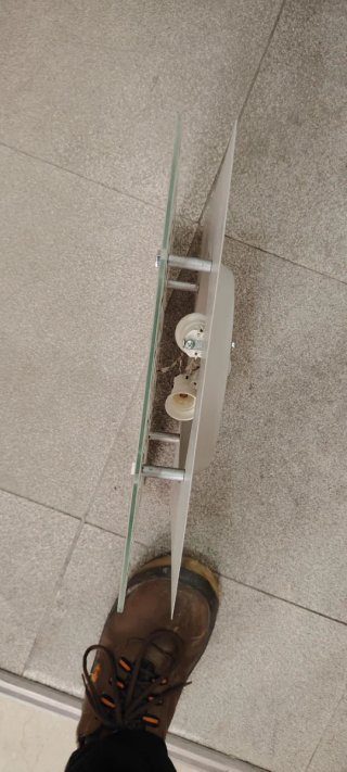 Lámpara de techo moderna cristal y metal