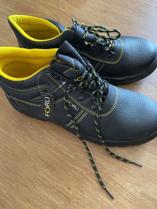 Zapatos de seguridad negros y amarillos t45