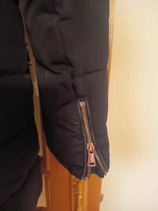 Abrigo acolchado negro Zara