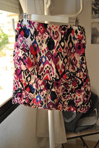 Falda Zara Estampada Geométrico Mini Talla S