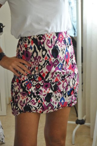 Falda Zara Estampada Geométrico Mini Talla S