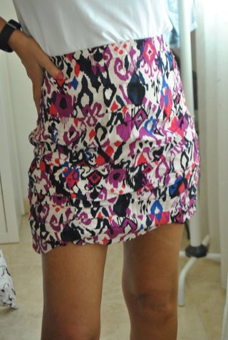 Falda Zara Estampada Geométrico Mini Talla S