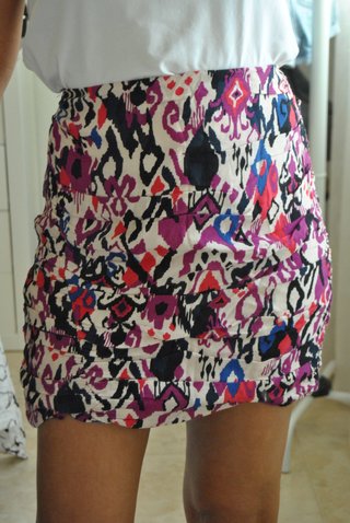 Falda Zara Estampada Geométrico Mini Talla S