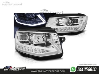 FAROS DELANTEROS LUZ DIURNA LED REAL + TUBE LIGHT PARA VOLKSWAGEN T6