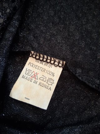 Top lentejuelas negro Made in Korea