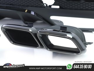 DIFUSOR TRASERO MERCEDES GLE W166 15-18 + COLAS NEGRAS