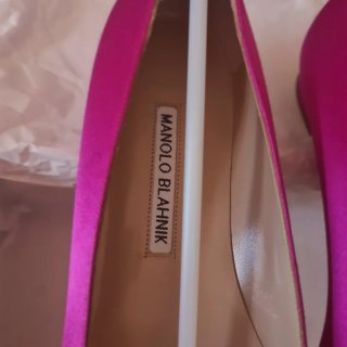 Manolo Blahnik Bailarinas Rosa Cristales Swarovski