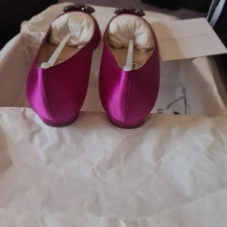 Manolo Blahnik Bailarinas Rosa Cristales Swarovski