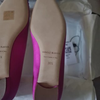 Manolo Blahnik Bailarinas Rosa Cristales Swarovski