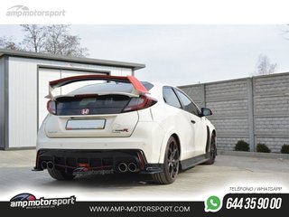 DIFUSOR TRASERO HONDA CIVIC MK9 TYPE R 2015-- LOOK CARBONO