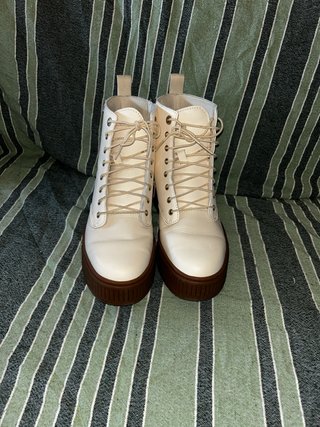 Botas Puma Mujer Blancas Suela Marrón