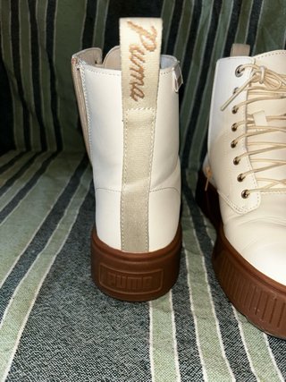 Botas Puma Mujer Blancas Suela Marrón