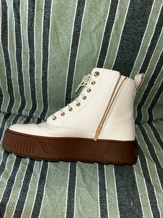 Botas Puma Mujer Blancas Suela Marrón