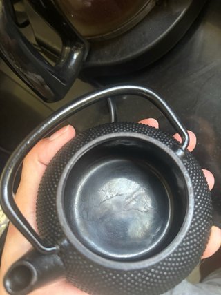 Tetera Hierro Fundido Negra,como nuevo.