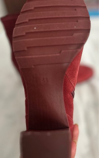 Botines de gamuza rojos para mujer