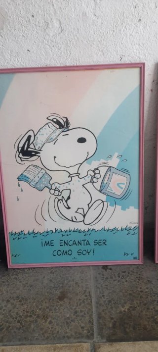 Set 4 Cuadros Snoopy y Amigos