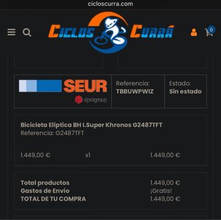 Bicicleta Elíptica BH