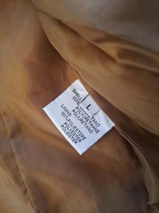 Giubbino ecopelle marrone bomber taglia L