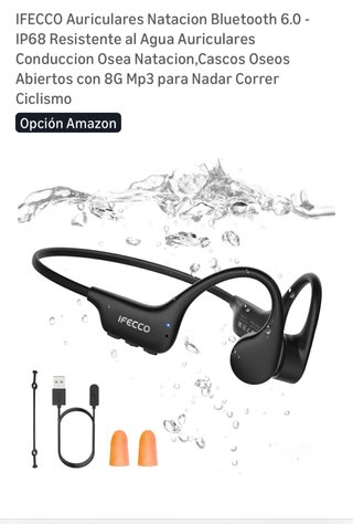 IFECCO Auriculares Natación Bluetooth 6.0 IP68