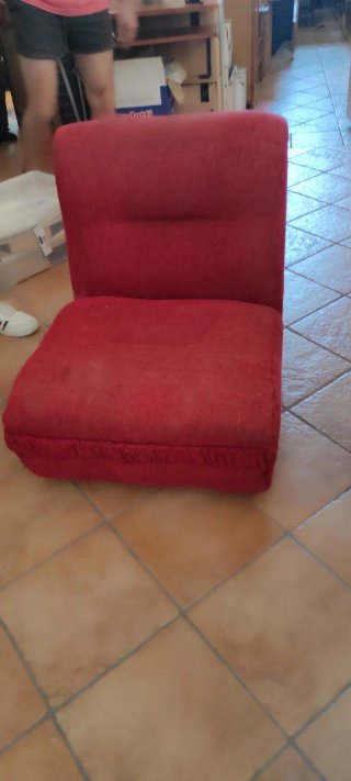 Divano componibile 5 posti rosso