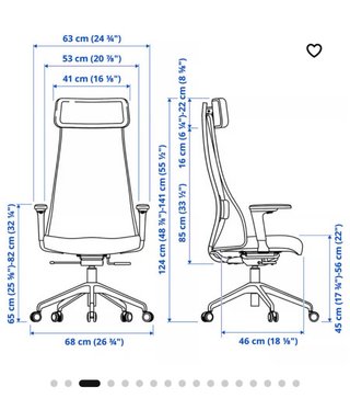 Silla de oficina ergonómica negra IKEA