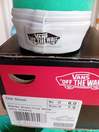 Vans Old Skool Talla 38 Verde/Blanco