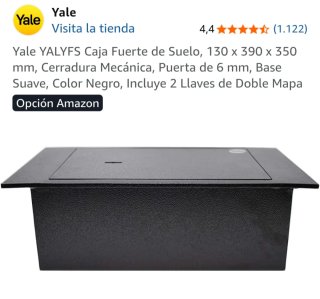 Yale YALYFS Caja Fuerte Suelo 130x390x350