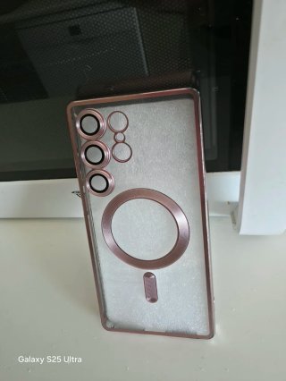 Funda Móvil Transparente Rosa para Samsung S25