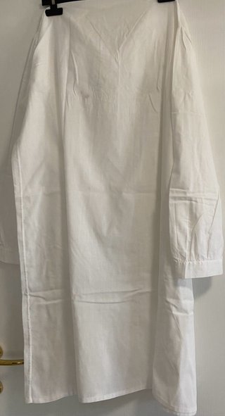 Camicia da notte vintage anni '70 cotone ricamata
