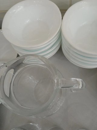 Pack Vajilla Porcelana y Cristal