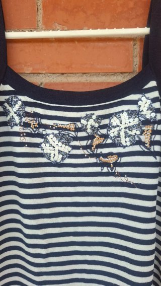 Conjunto Verano Rayas Azul y Blanco