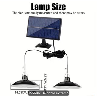 2 Lámparas Solares Colgantes Negras nuevas
