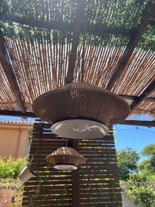 2 Lámparas Solares Colgantes Negras nuevas