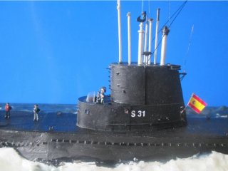 Maqueta submarino Armada Española 1/200