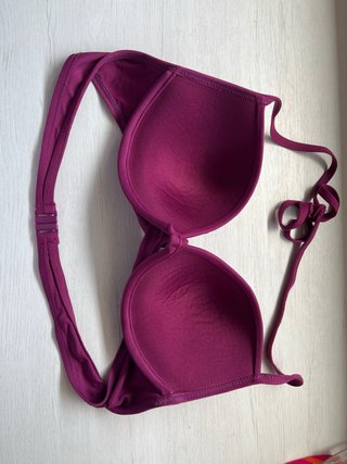 Top Bikini Morado Cruzado