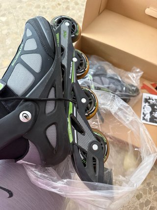 Patines en línea de hombre, ruedas silicona