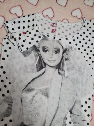 Camiseta "Barbie" marca Blanco Talla S