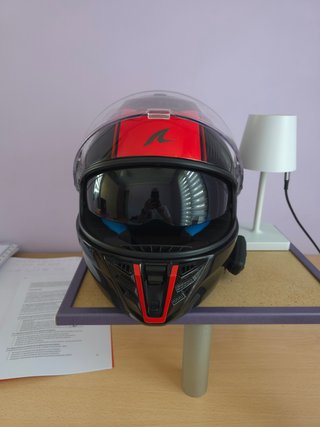 Casco Shark Spartan RS Carbon Red+Cardo Spirit HD