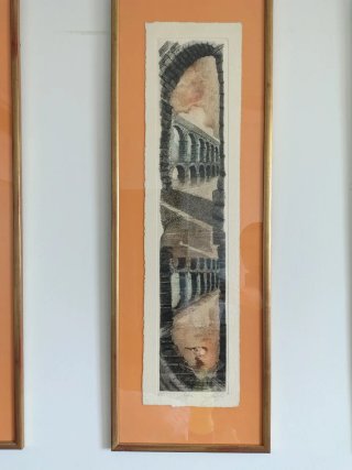 3 Stampe Originali con Cornice Dorata