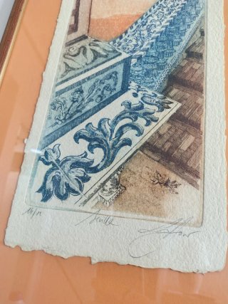 3 Stampe Originali con Cornice Dorata