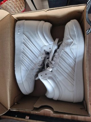 Adidas Hoops Mid J T38 2/3 Blancas