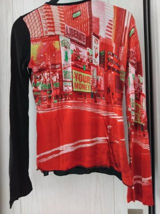 Camiseta Custo Manga Larga Estampada